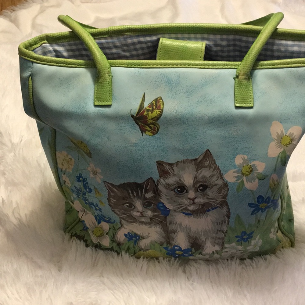 Cats in Field Graphic Beautiful Purse - Picture 2 of 8